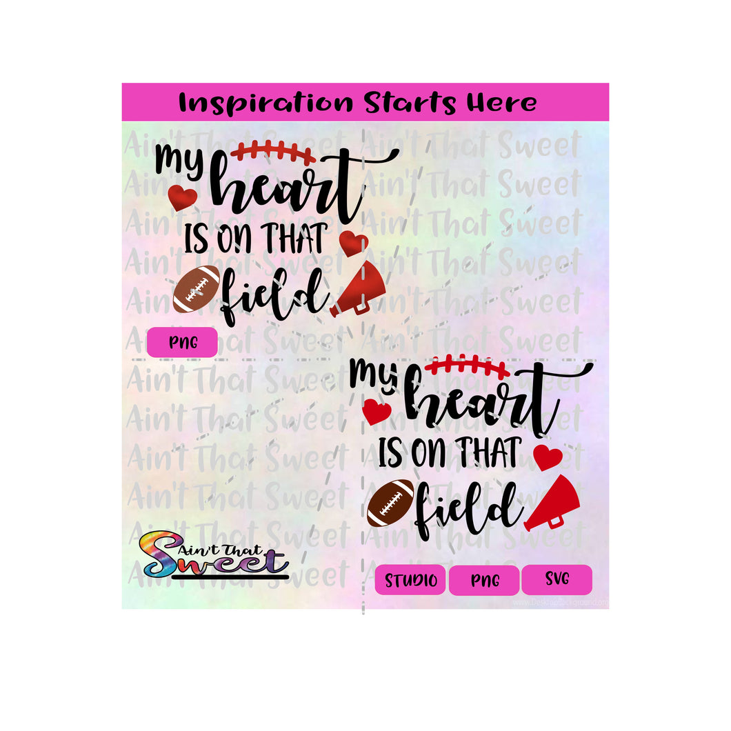 My Heart Is On That Field | Football | Megaphone - Transparent PNG, SVG  - Silhouette, Cricut, Scan N Cut