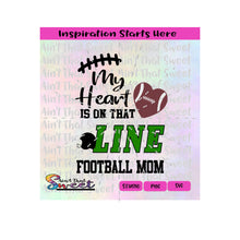 My Heart Is On That Line | Heart Football | Football Laces - Transparent PNG, SVG  - Silhouette, Cricut, Scan N Cut