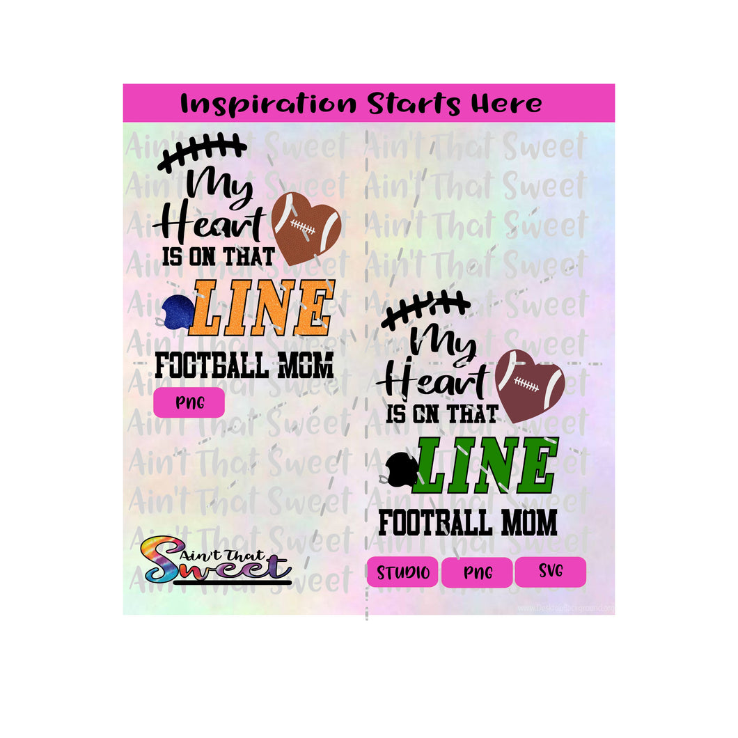 My Heart Is On That Line | Heart Football | Football Laces - Transparent PNG, SVG  - Silhouette, Cricut, Scan N Cut