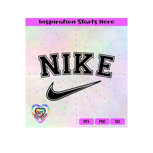 Nike | Swish | Swoosh  - Transparent PNG SVG DXF - Silhouette, Cricut, ScanNCut