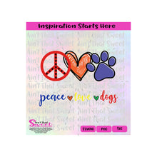 Peace Love Dogs | Peace Symbol Heart Paw-ATS - Transparent PNG, SVG  - Silhouette, Cricut, Scan N Cut