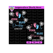 Baby | Pink Or Blue | Mommy Loves You | Daddy Loves You - Transparent PNG SVG DXF - Silhouette, Cricut, Scan N Cut