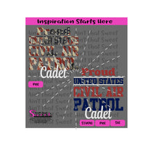 Proud United States Civil Air Patrol Cadet (Stars & Stripes) - Transparent PNG, SVG  - Silhouette, Cricut, Scan N Cut