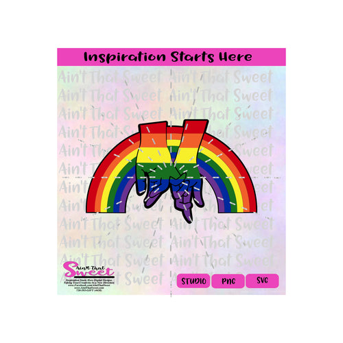 Rainbow Hands | Pinky Fingers Intertwined | Rainbow Arch - Transparent PNG, SVG  - Silhouette, Cricut, Scan N Cut