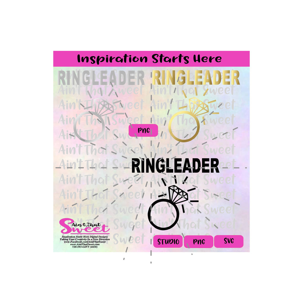 Ringleader | Diamond Ring | Engagement Ring - Transparent PNG, SVG  - Silhouette, Cricut, Scan N Cut