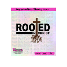 Rooted In Christ | Tree in the shape of a Cross with Roots - Transparent PNG, SVG  - Silhouette, Cricut, Scan N Cut