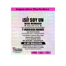 Si Soy Un Hijo Mimado | Enero | Spanish - Transparent PNG, SVG - Silhouette, Cricut, Scan N Cut
