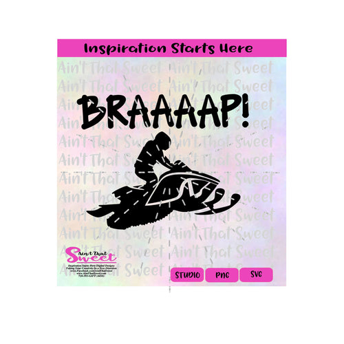 Snowmobile | Racer | Racing | Braaaap - Transparent PNG, SVG  - Silhouette, Cricut, Scan N Cut