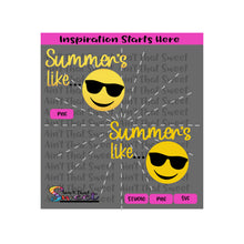 Summer's Like | Smiley Face | Sunglasses - Transparent PNG, SVG 2  - Silhouette, Cricut, Scan N Cut