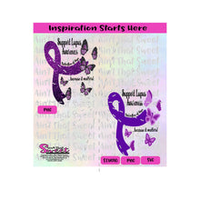 Support Lupus Awareness | Butterflies | Purple Ribbon - Transparent PNG, SVG  - Silhouette, Cricut, Scan N Cut