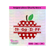 Apple with Lettering TGIF | Polka Dots (Great for a Teacher) Dots Layered Over Apple-Transparent PNG, SVG  - Silhouette, Cricut, Scan N Cut