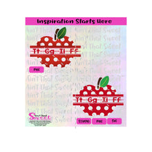 Apple with Lettering TGIF | Polka Dots (Great for a Teacher) Dots Subtracted From Apple-Transparent PNG, SVG  - Silhouette, Cricut, Scan N Cut