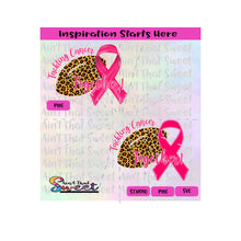 Tackling Cancer Together | Football | Ribbon | Leopard Print - Transparent PNG, SVG  - Silhouette, Cricut, Scan N Cut
