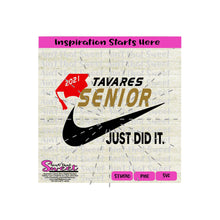 Tavares Senior Graduating | Swish | Just Did It | Graduation Cap | 2021 - Transparent PNG, SVG  - Silhouette, Cricut, Scan N Cut