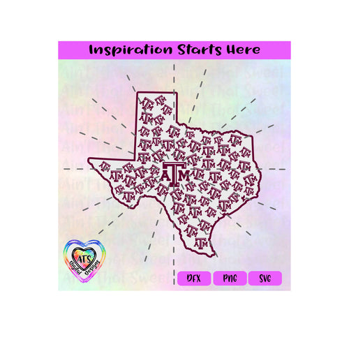 Texas AM - Transparent PNG SVG DXF - Silhouette, Cricut, ScanNCut