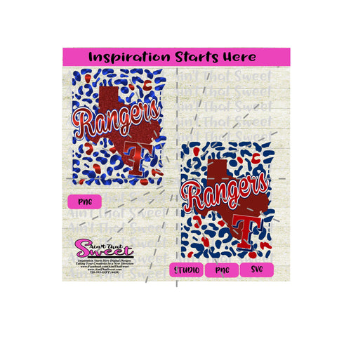 Rangers | Texas | T | Cheetah Print | Baseball -Transparent PNG, SVG  - Silhouette, Cricut, Scan N Cut