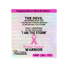 The Devil Whispered ... I Whispered Back | Breast Cancer Warrior | Ribbon - Transparent PNG, SVG  - Silhouette, Cricut, Scan N Cut