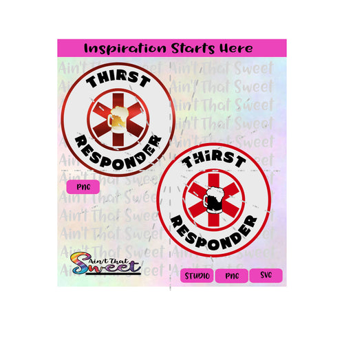 Thirst Responder | Beer Stein | First Responder Cross - Transparent PNG, SVG  - Silhouette, Cricut, Scan N Cut