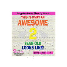 This Is What An Awesome 2 (Two) Year Old Looks Like | Thumbs Up - Transparent PNG, SVG  - Silhouette, Cricut, Scan N Cut