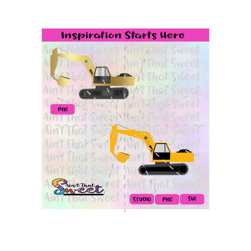 Tractor | Excavator - Transparent PNG, SVG  - Silhouette, Cricut, Scan N Cut
