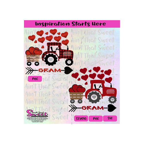Tractor | Hearts | Wagon | Gram | Arrow - Transparent PNG, SVG  - Silhouette, Cricut, Scan N Cut