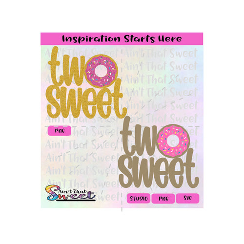 Two Sweet Donut, VS2 - Transparent PNG, SVG - Silhouette, Cricut, Scan N Cut