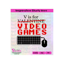 V Is For Valentine (not) Video Games | Keyboard & Mouse - Transparent PNG, SVG  - Silhouette, Cricut, Scan N Cut