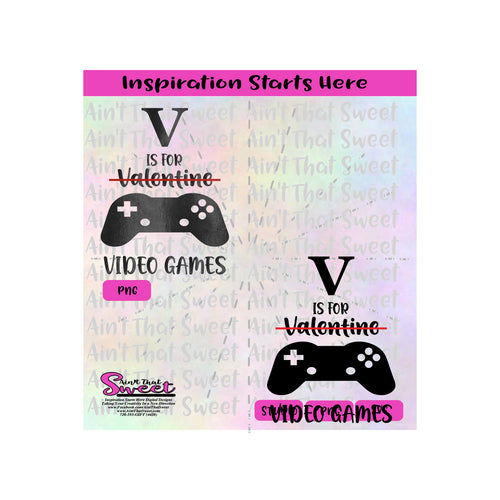 V Is For Valentine (not) Video Games | Video Console - Transparent PNG, SVG  - Silhouette, Cricut, Scan N Cut