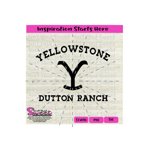 Yellowstone Dutton Ranch - Transparent PNG, SVG  - Silhouette, Cricut, Scan N Cut
