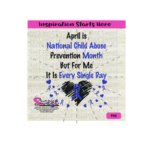 April Is National Child Abuse Prevention Month - Transparent PNG, SVG  - Silhouette, Cricut, Scan N Cut