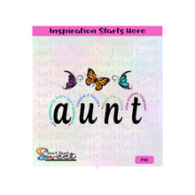 Aunt | Butterflies | Expression Of God's Love-Unique & Special-Nobody Can Replace -Transparent PNG, SVG  - Silhouette, Cricut, Scan N Cut