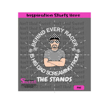 Behind Every Racer Is His Dad Screaming From The Stands | Man in Hat | Racing Flags - Transparent PNG, SVG  - Silhouette, Cricut, Scan N Cut