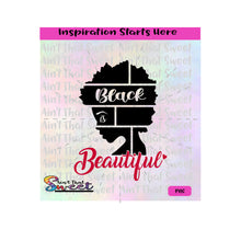 Black Is Beautiful | Silhouette Face | Side Profile  - Transparent PNG, SVG  - Silhouette, Cricut, Scan N Cut