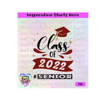 Class Of 2022 | #Senior | Starbursts | Graduation Cap & Tassel - Transparent PNG, SVG  - Silhouette, Cricut, Scan N Cut