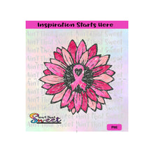 Daisy | Multi Color Pinks | Breast Cancer Awareness | Ribbon - Transparent PNG, SVG  - Silhouette, Cricut, Scan N Cut