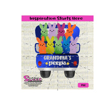 Grandma's Peeps | 9 (Nine) Bunny Peeps in Back of Pickup Truck - Transparent PNG, SVG  - Silhouette, Cricut, Scan N Cut