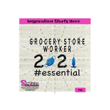 Grocery Store Worker 2021 | Mask | Shot/Syringe/Needle | #Essential - Transparent PNG, SVG  - Silhouette, Cricut, Scan N Cut