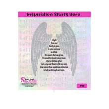 In Loving Memory - Angel Wings (for a lady) - Transparent PNG, SVG  - Silhouette, Cricut, Scan N Cut