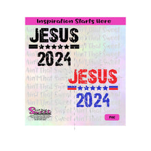 Jesus 2024 with Stars - Transparent PNG, SVG  - Silhouette, Cricut, Scan N Cut