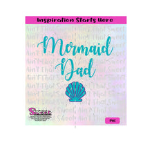 Mermaid Mama and Dad Set | Shell - Transparent PNG, SVG  - Silhouette, Cricut, Scan N Cut