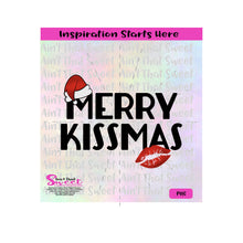 Merry Kissmas | Santa Hat | Lips - Transparent PNG, SVG  - Silhouette, Cricut, Scan N Cut