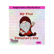 My First Valentine's Day | Gnome | Holding Heart - Transparent PNG, SVG  - Silhouette, Cricut, Scan N Cut