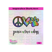 Peace Love Dogs | Peace Symbol Heart Paw-ATS - Transparent PNG, SVG  - Silhouette, Cricut, Scan N Cut
