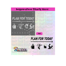 Plan For Today | Coffee Mug | Poleman | Beer Stein | Couple | Arrow - Transparent PNG, SVG  - Silhouette, Cricut, Scan N Cut