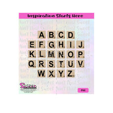 Scrabble Tiles | Alphabet Tiles with Numbers - Transparent PNG, SVG  - Silhouette, Cricut, Scan N Cut