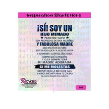 Si Soy Un Hijo Mimado | Octubre | Spanish - Transparent PNG, SVG - Silhouette, Cricut, Scan N Cut