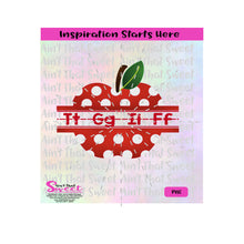 Apple with Lettering TGIF | Polka Dots (Great for a Teacher) Dots Subtracted From Apple-Transparent PNG, SVG  - Silhouette, Cricut, Scan N Cut