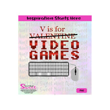 V Is For Valentine (not) Video Games | Keyboard & Mouse - Transparent PNG, SVG  - Silhouette, Cricut, Scan N Cut