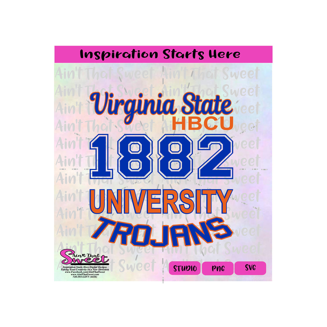 Virginia State University | HBCU |1882 - Transparent PNG, SVG  - Silhouette, Cricut, Scan N Cut