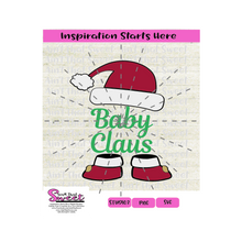 Baby Claus, Santa Hat and Booties - Transparent PNG, SVG  - Silhouette, Cricut, Scan N Cut